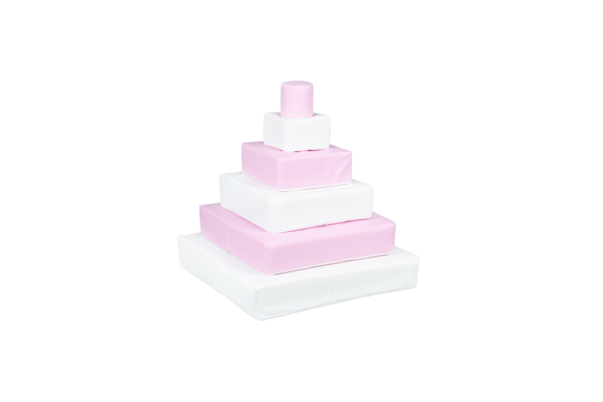 Pastel Pink and White Stacking Pyramid Blocks – The Luxury Nursery ...