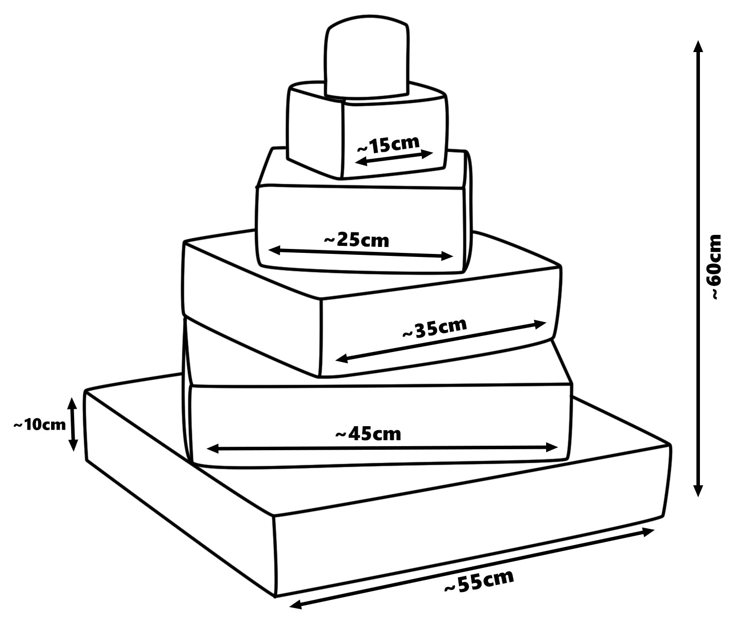 White Block Pyramid White Stacking Pyramid Blocks – The Luxury Nursery Company Ltd