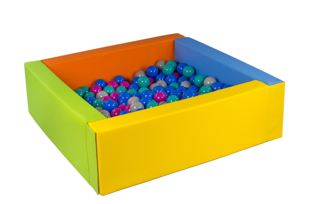 Ball pit for kids | Multi Coloured Square Ball pit with 200 Balls – The ...